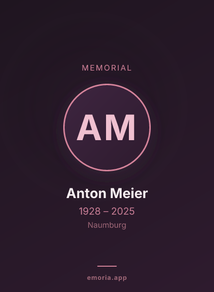 Memorial portrait of Anton Meier