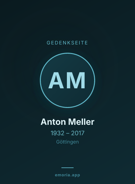 Gedenkportrait von Anton Meller
