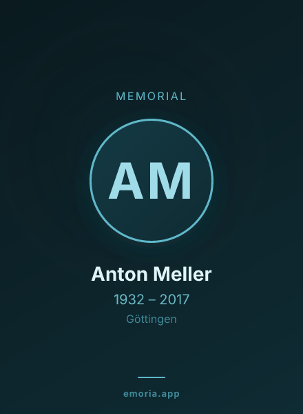 Memorial portrait of Anton Meller