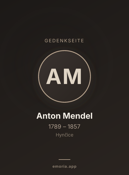 Gedenkportrait von Anton Mendel