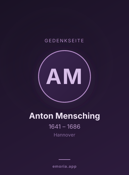 Gedenkportrait von Anton Mensching