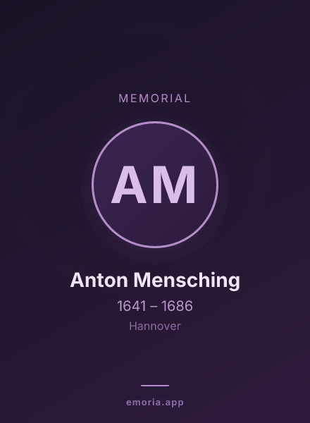 Memorial portrait of Anton Mensching