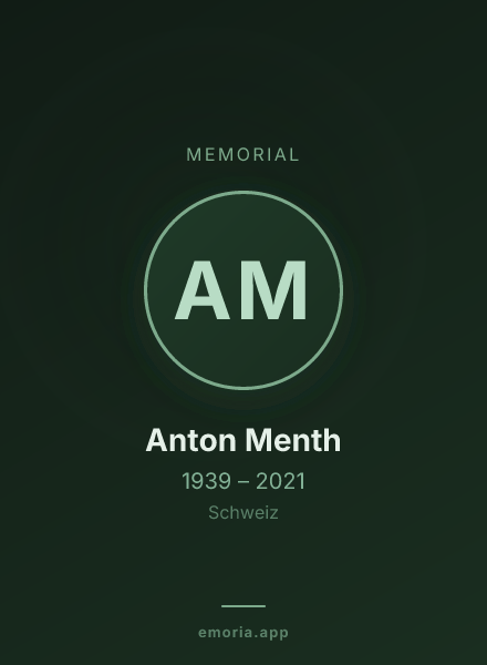 Memorial portrait of Anton Menth