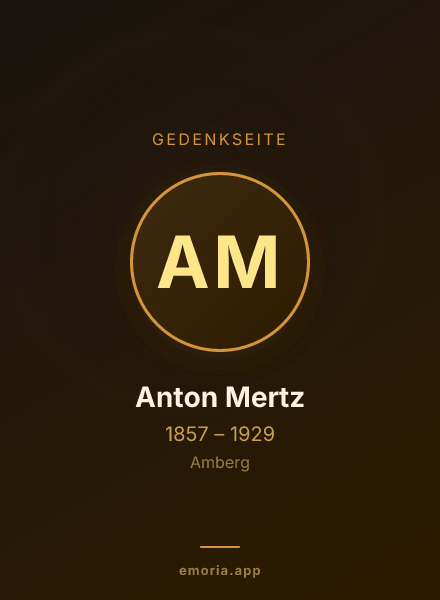 Gedenkportrait von Anton Mertz