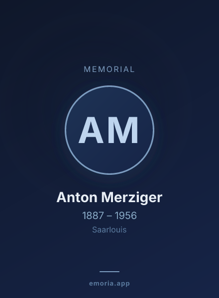 Memorial portrait of Anton Merziger