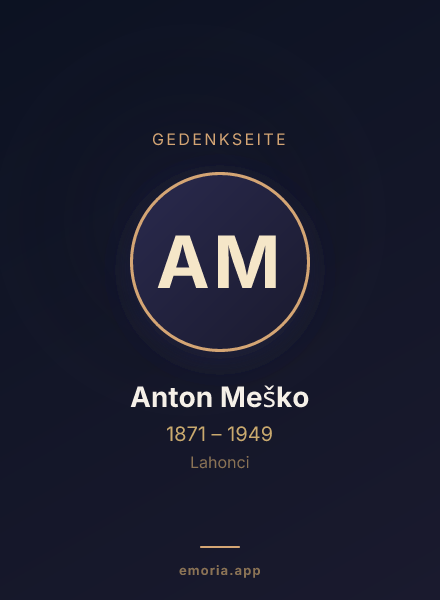 Gedenkportrait von Anton Meško