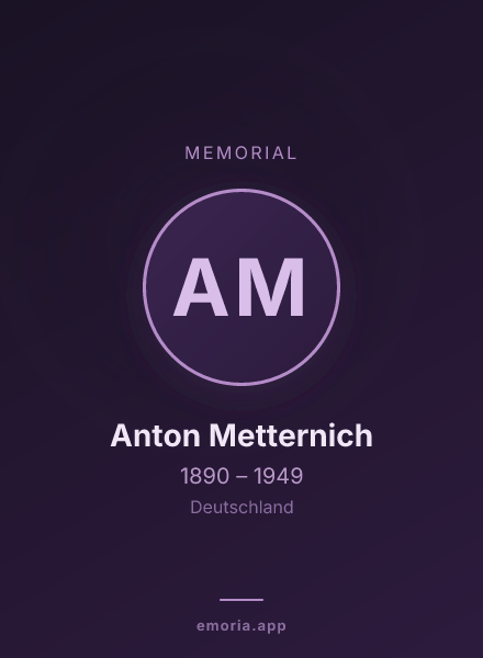 Memorial portrait of Anton Metternich