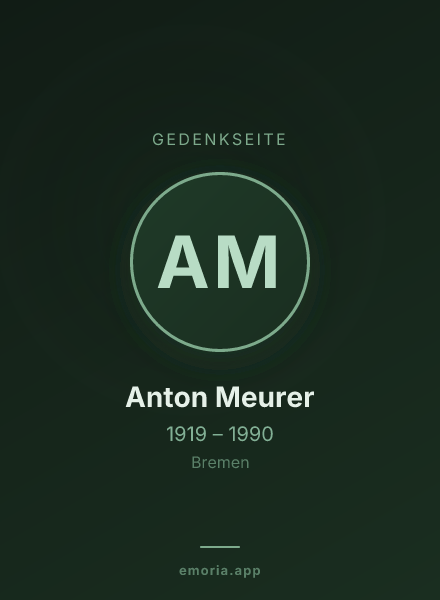 Gedenkportrait von Anton Meurer