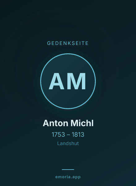 Gedenkportrait von Anton Michl