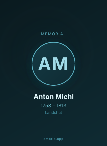 Memorial portrait of Anton Michl