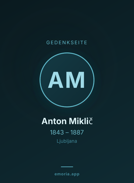Gedenkportrait von Anton Miklič