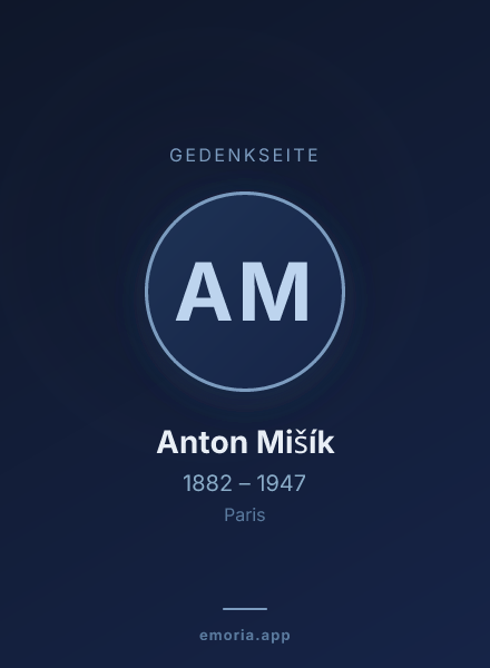 Gedenkportrait von Anton Mišík