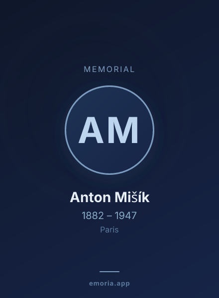 Memorial portrait of Anton Mišík