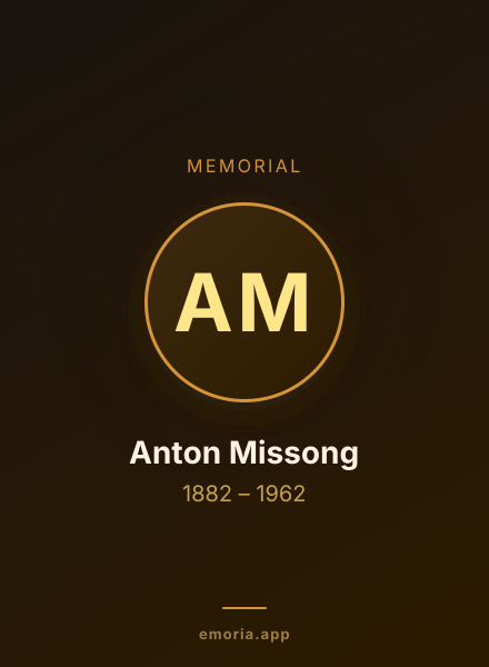 Memorial portrait of Anton Missong