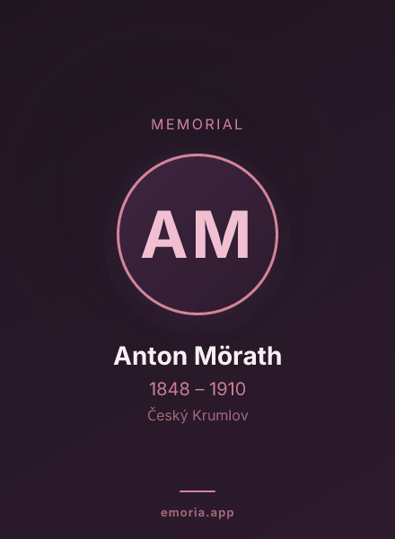 Memorial portrait of Anton Mörath