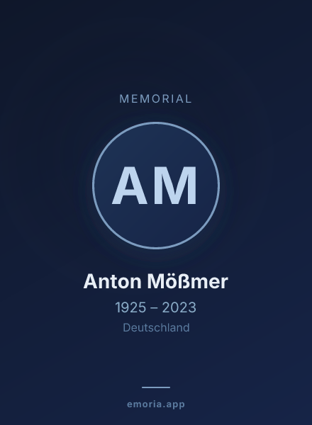 Memorial portrait of Anton Mößmer