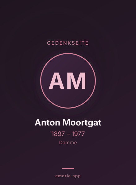 Gedenkportrait von Anton Moortgat