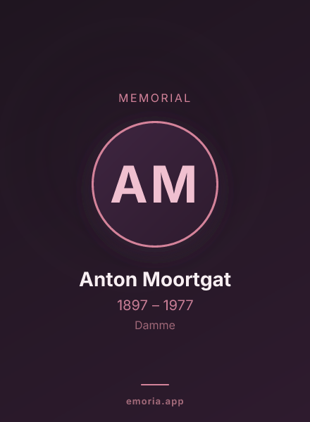 Memorial portrait of Anton Moortgat