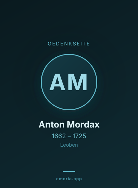 Gedenkportrait von Anton Mordax