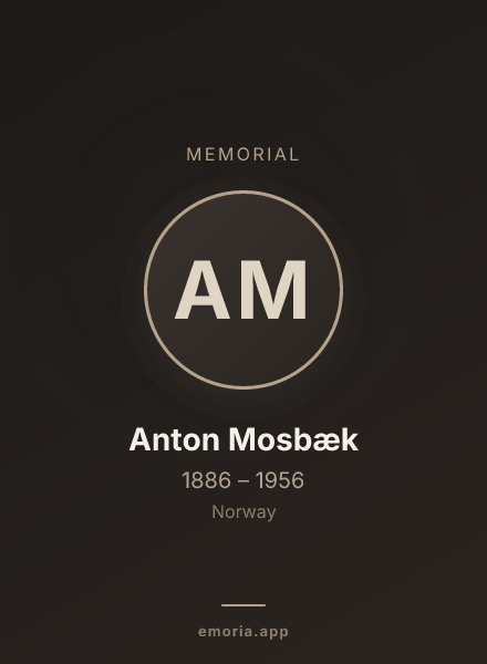 Memorial portrait of Anton Mosbæk