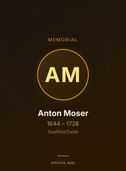 Memorial portrait of Anton Moser