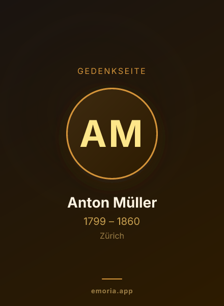 Gedenkportrait von Anton Müller
