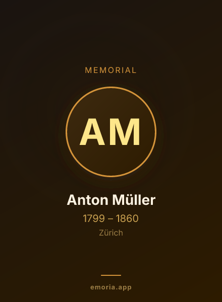 Memorial portrait of Anton Müller
