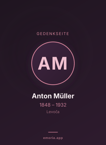 Gedenkportrait von Anton Müller