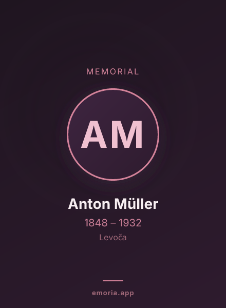 Memorial portrait of Anton Müller