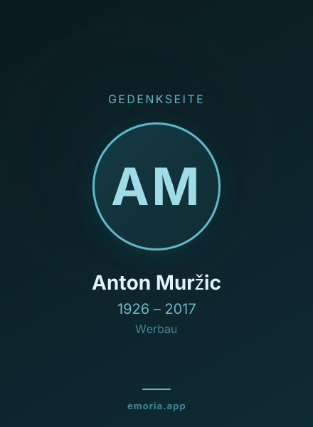 Gedenkportrait von Anton Muržic
