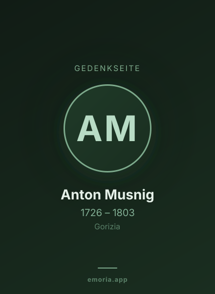 Gedenkportrait von Anton Musnig