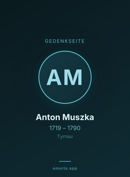 Gedenkportrait von Anton Muszka