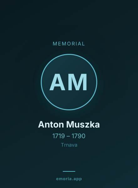 Memorial portrait of Anton Muszka