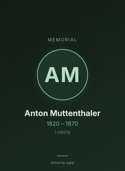 Memorial portrait of Anton Muttenthaler