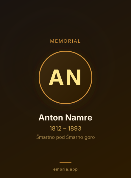 Memorial portrait of Anton Namre