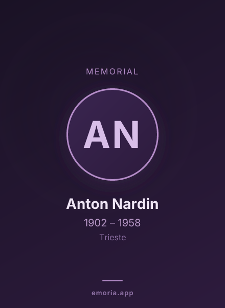 Memorial portrait of Anton Nardin