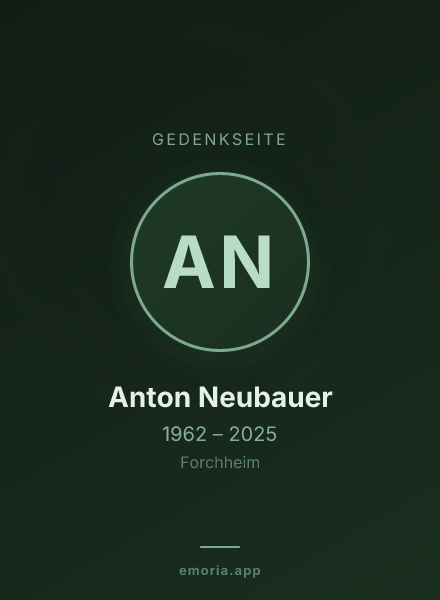 Gedenkportrait von Anton Neubauer