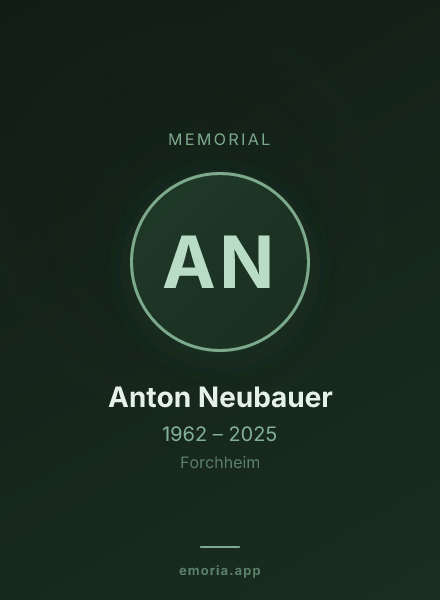 Memorial portrait of Anton Neubauer