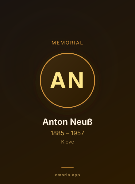 Memorial portrait of Anton Neuß