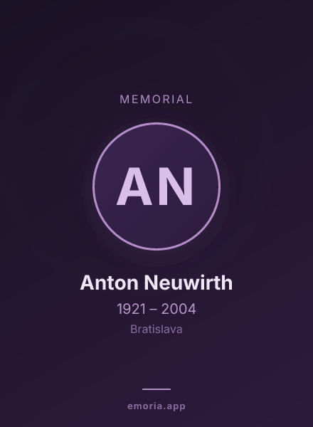 Memorial portrait of Anton Neuwirth