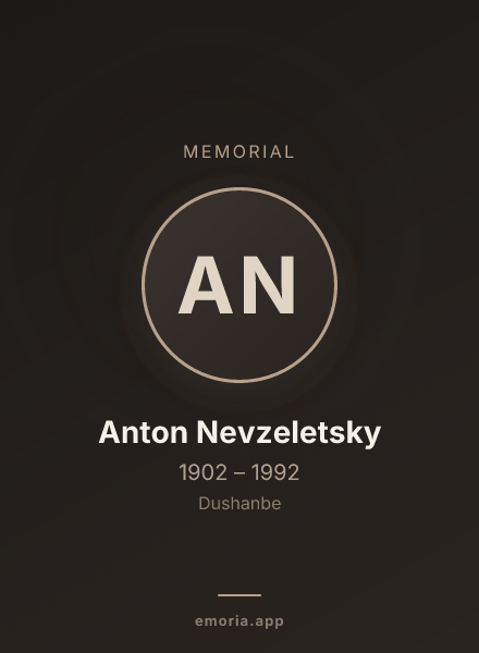 Memorial portrait of Anton Nevzeletsky