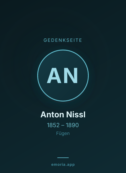 Gedenkportrait von Anton Nissl