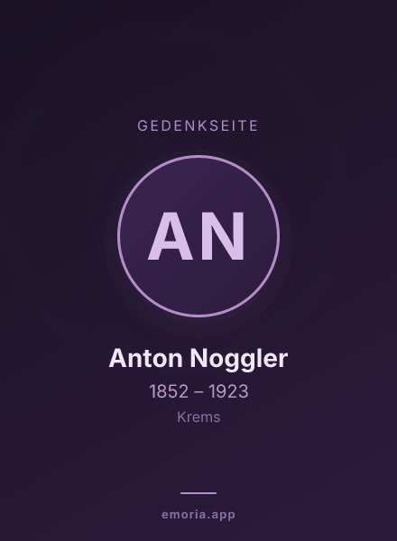 Gedenkportrait von Anton Noggler