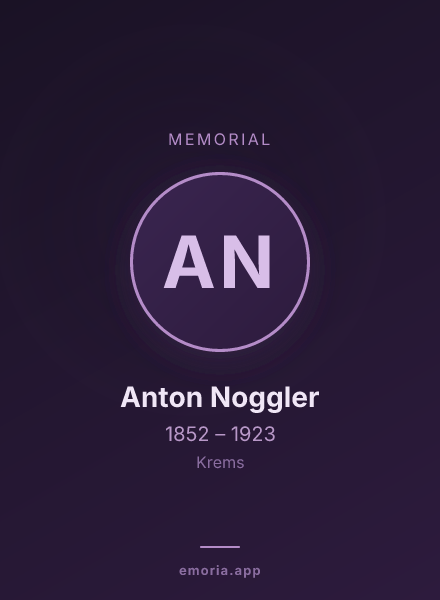 Memorial portrait of Anton Noggler