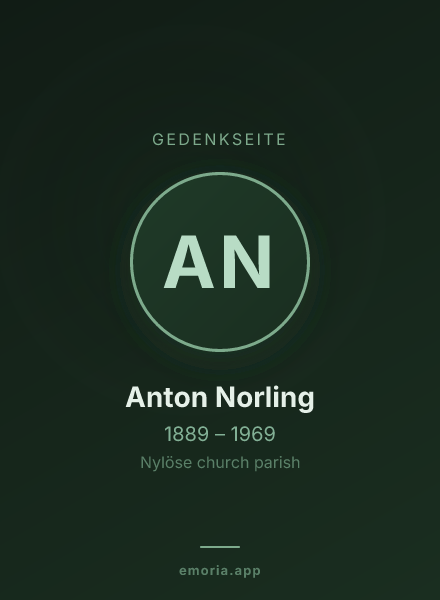 Gedenkportrait von Anton Norling