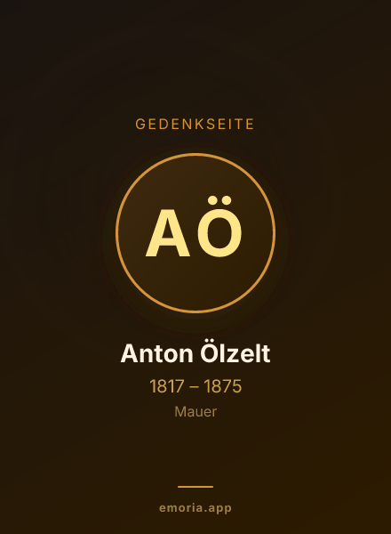 Gedenkportrait von Anton Ölzelt
