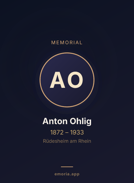 Memorial portrait of Anton Ohlig
