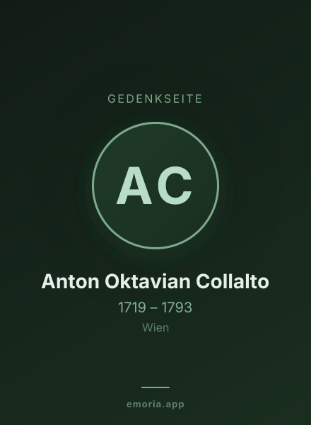 Gedenkportrait von Anton Oktavian Collalto