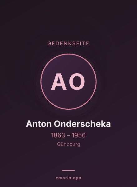 Gedenkportrait von Anton Onderscheka