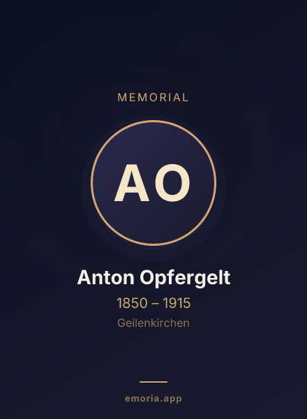 Memorial portrait of Anton Opfergelt